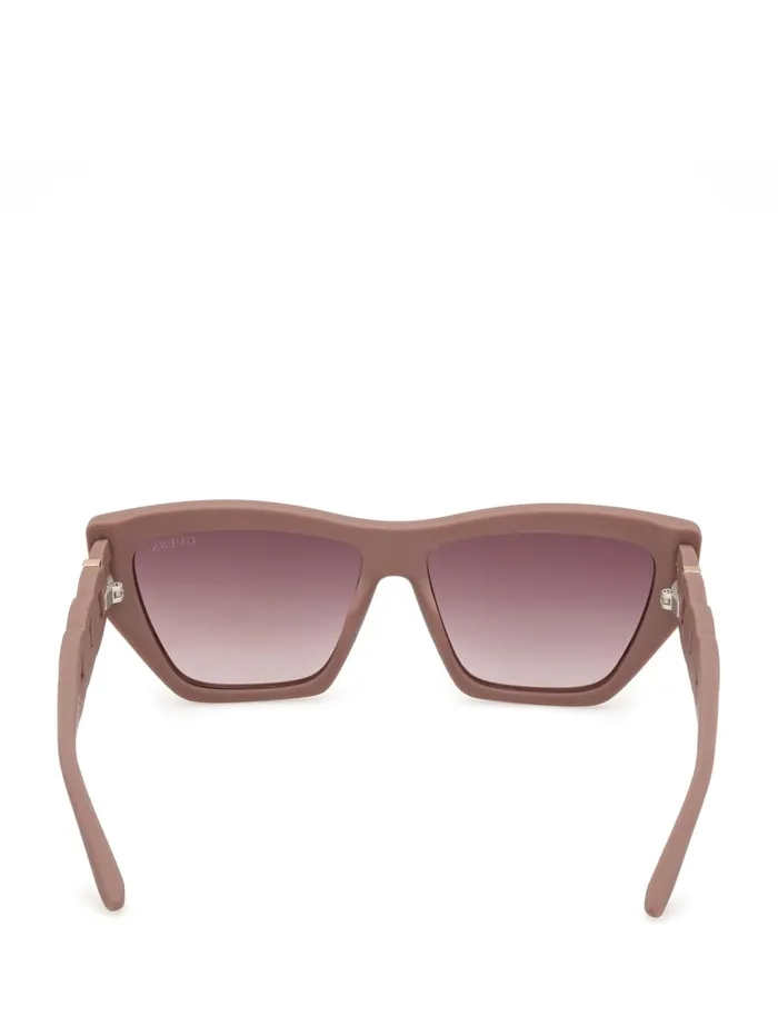 GUESS Sunglasses CatEye ChainLink Sunglasses Brown 8211 Women