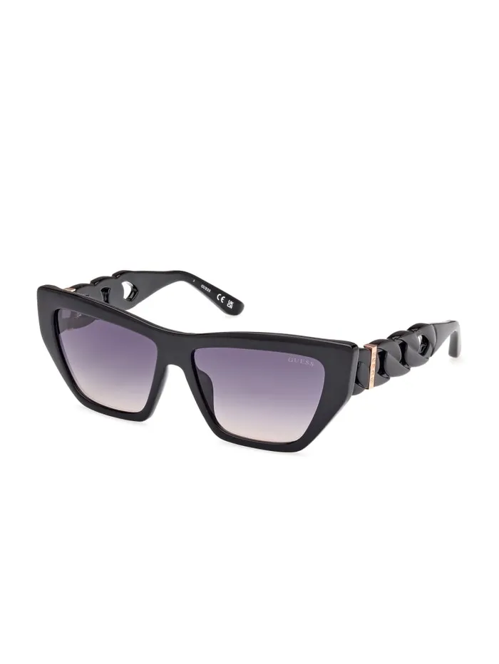 GUESS Sunglasses CatEye ChainLink Sunglasses Brown 8211 Women