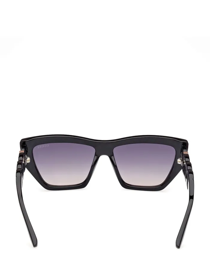 GUESS Sunglasses CatEye ChainLink Sunglasses Brown 8211 Women