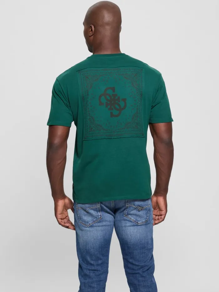 GUESS T Shirts and Tanks Bandana Applique Tee White 8211 Men