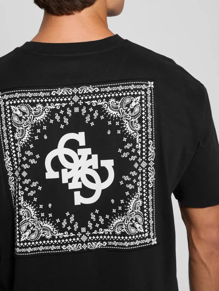 GUESS T Shirts and Tanks Bandana Applique Tee White 8211 Men