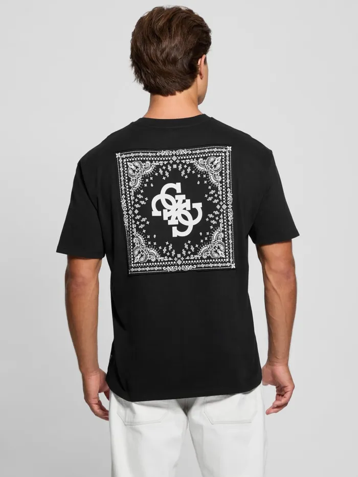 GUESS T Shirts and Tanks Bandana Applique Tee White 8211 Men