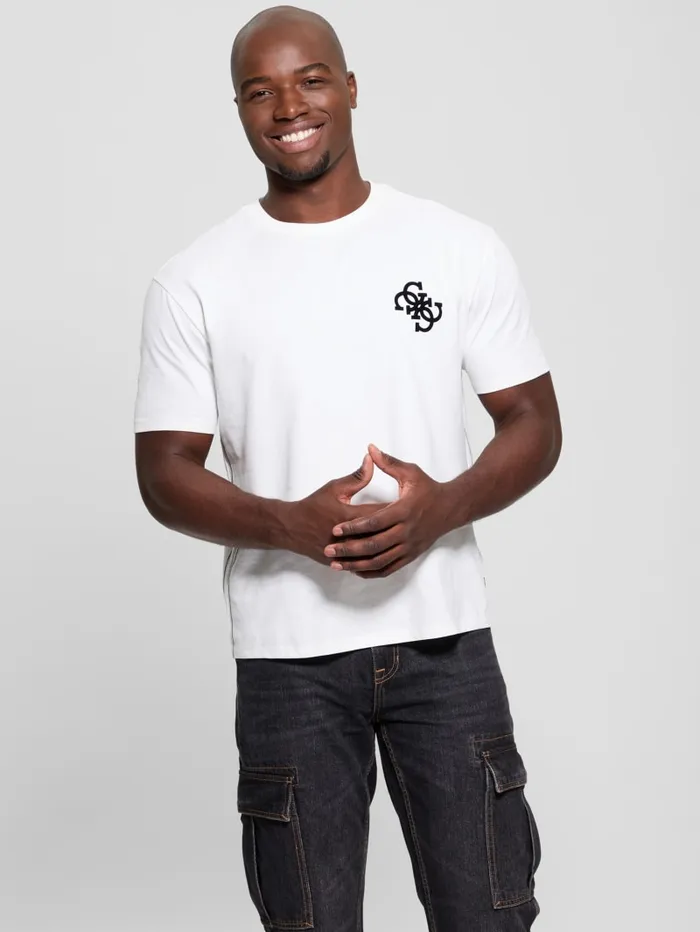 GUESS T Shirts and Tanks Bandana Applique Tee White 8211 Men