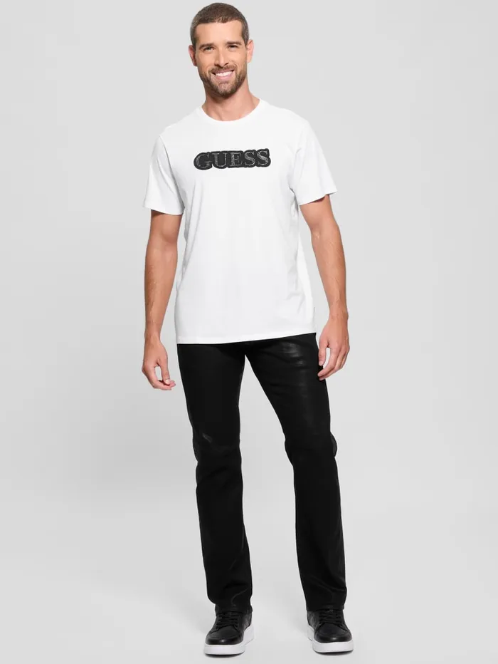 GUESS T Shirts and Tanks Eco Embellished Logo Tee White 8211 Men