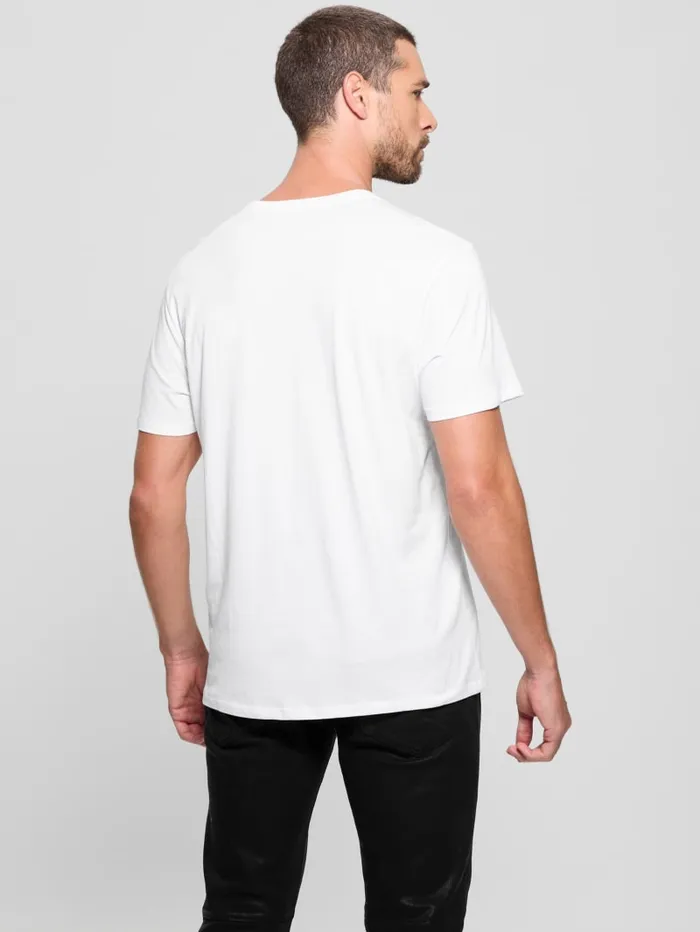 GUESS T Shirts and Tanks Eco Embellished Logo Tee White 8211 Men