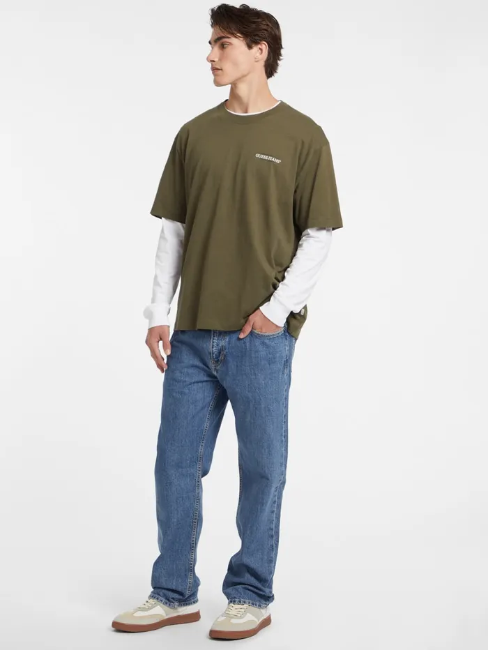 GUESS T Shirts and Tanks Oversized American Tradition Tee White 8211 Men