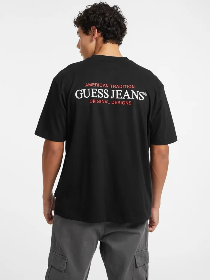 GUESS T Shirts and Tanks Oversized American Tradition Tee White 8211 Men
