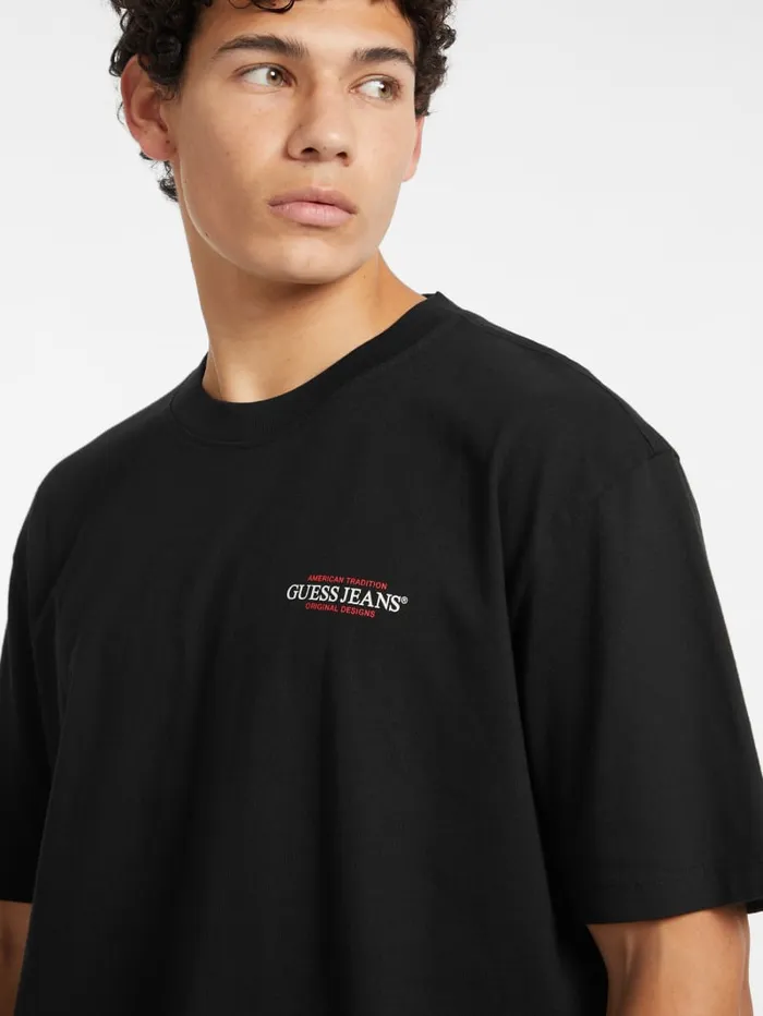 GUESS T Shirts and Tanks Oversized American Tradition Tee White 8211 Men