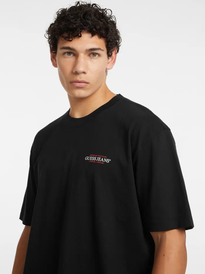 GUESS T Shirts and Tanks Oversized American Tradition Tee White 8211 Men
