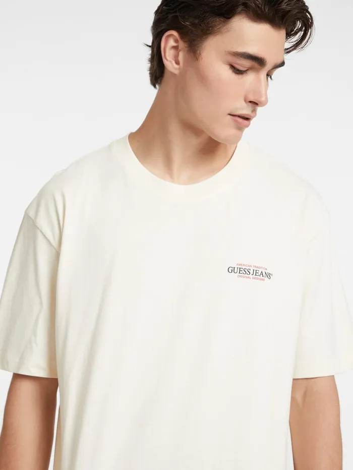 GUESS T Shirts and Tanks Oversized American Tradition Tee White 8211 Men