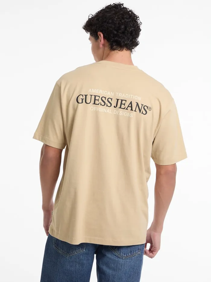 GUESS T Shirts and Tanks Oversized American Tradition Tee White 8211 Men
