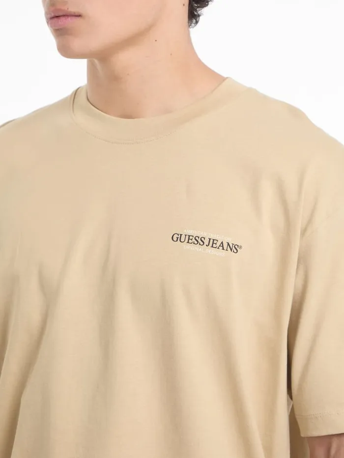 GUESS T Shirts and Tanks Oversized American Tradition Tee White 8211 Men