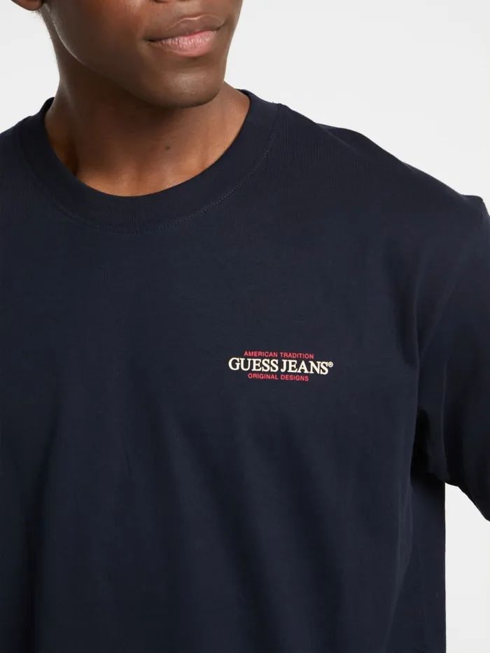 GUESS T Shirts and Tanks Oversized American Tradition Tee White 8211 Men