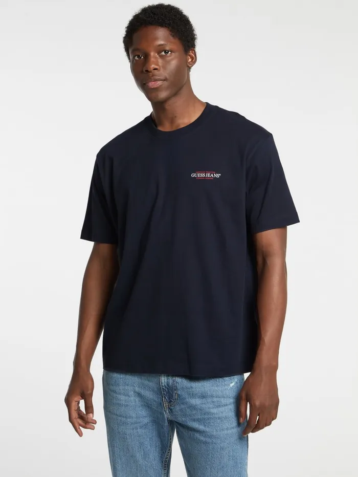 GUESS T Shirts and Tanks Oversized American Tradition Tee White 8211 Men