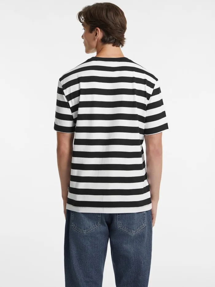 GUESS T Shirts and Tanks Striped Logo Tee Green 8211 Men