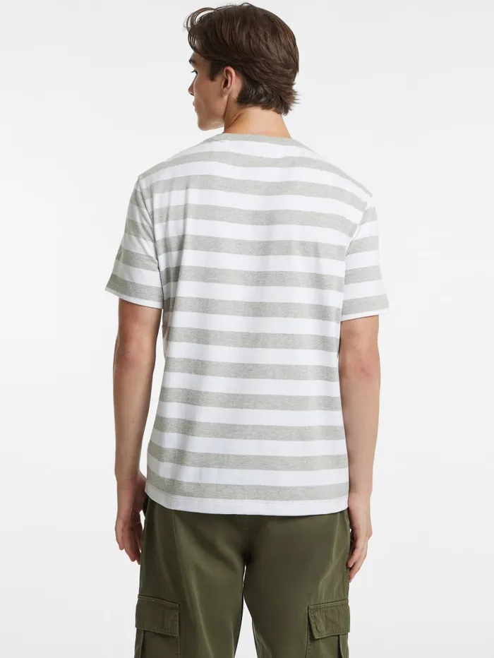 GUESS T Shirts and Tanks Striped Logo Tee Green 8211 Men