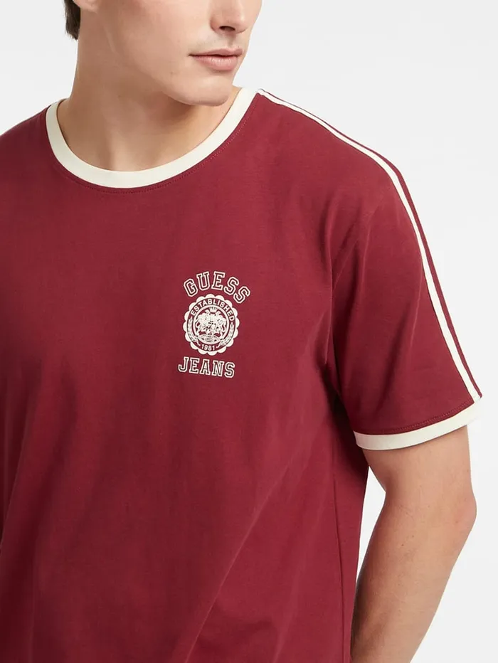 GUESS T Shirts and Tanks Striped ShortSleeve Tee Red 8211 Men