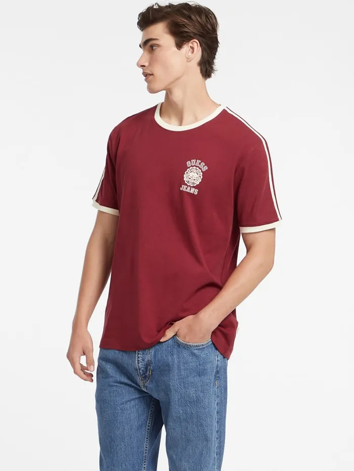 GUESS T Shirts and Tanks Striped ShortSleeve Tee White 8211 Men