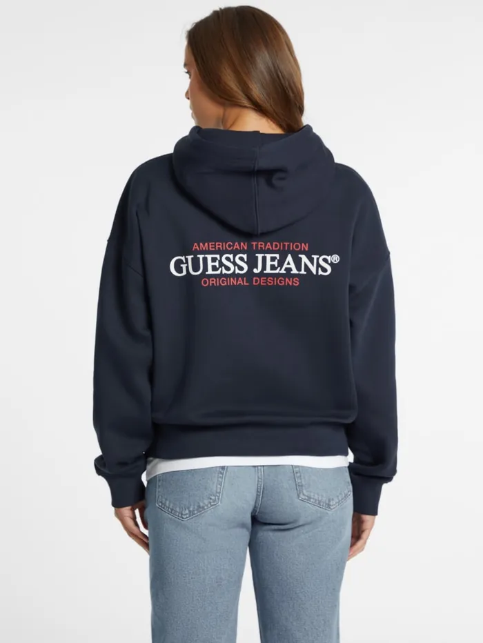 GUESS Tops Eco Hooded American Sweater Blue 8211 Women