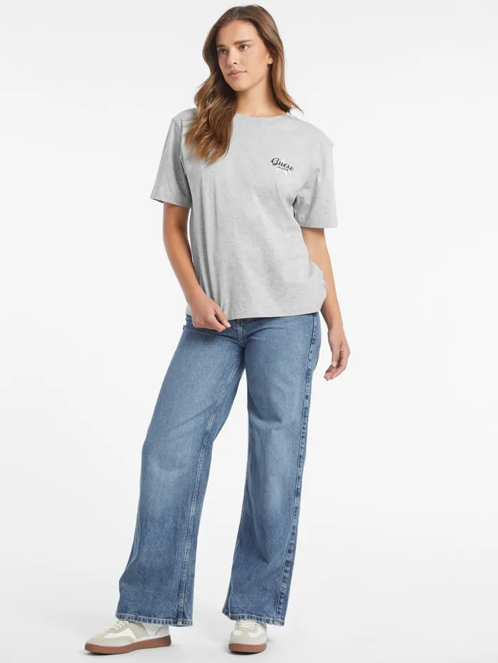 GUESS Tops Oversized Star Logo Tee Black 8211 Women