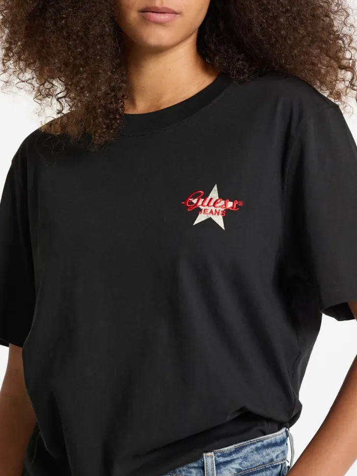 GUESS Tops Oversized Star Logo Tee Green 8211 Women