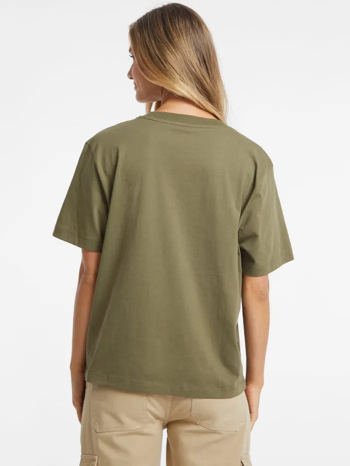 GUESS Tops Oversized Star Logo Tee Green 8211 Women