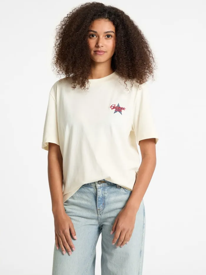GUESS Tops Oversized Star Logo Tee Green 8211 Women