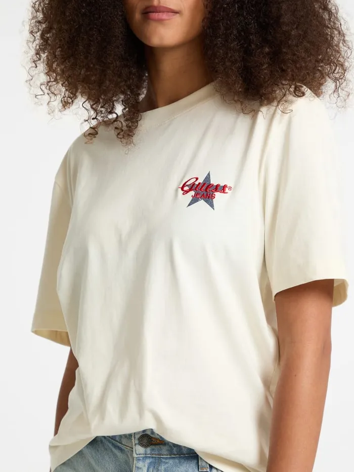 GUESS Tops Oversized Star Logo Tee Green 8211 Women