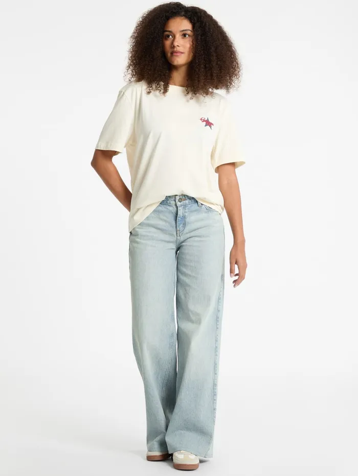 GUESS Tops Oversized Star Logo Tee Green 8211 Women