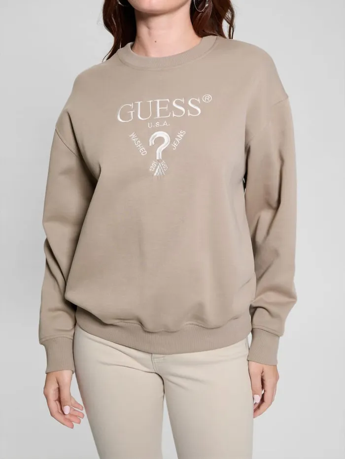 GUESS Tops Roberta Signature Sweatshirt Beige 8211 Women