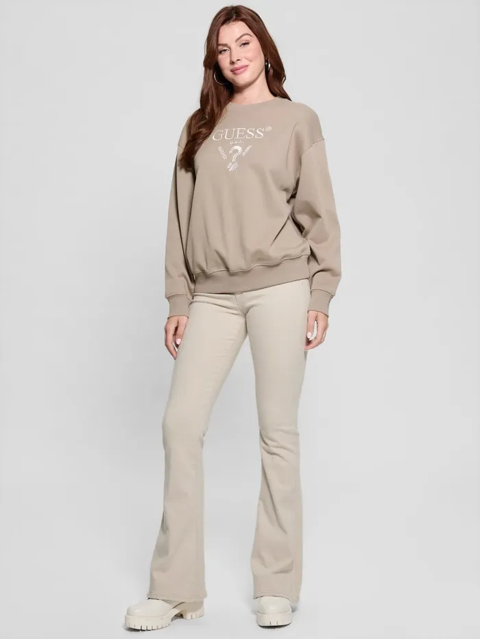 GUESS Tops Roberta Signature Sweatshirt Beige 8211 Women