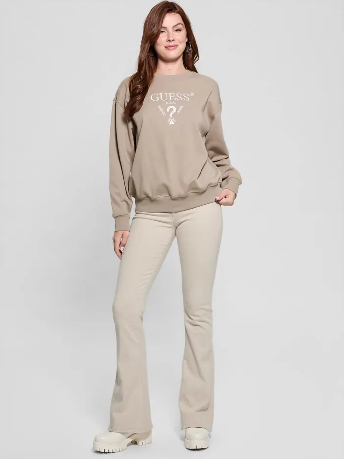 GUESS Tops Roberta Signature Sweatshirt Beige 8211 Women