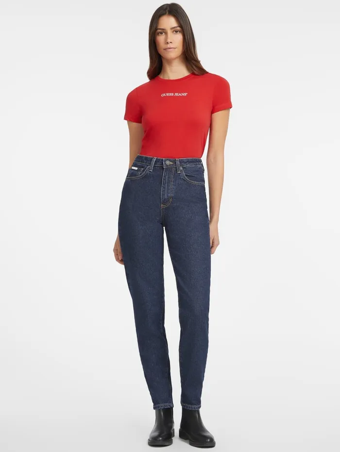 GUESS Tops Slim Logo Tee Pink 8211 Women