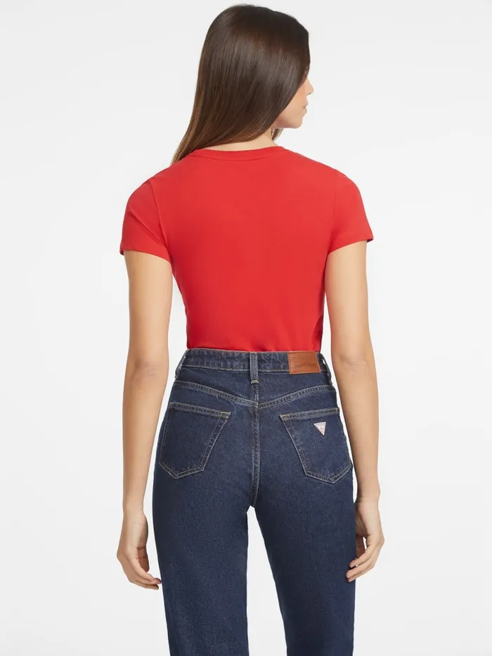 GUESS Tops Slim Logo Tee Pink 8211 Women