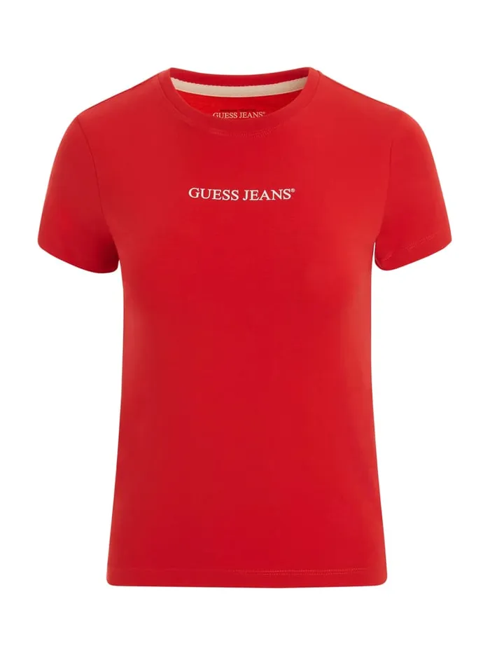GUESS Tops Slim Logo Tee Pink 8211 Women