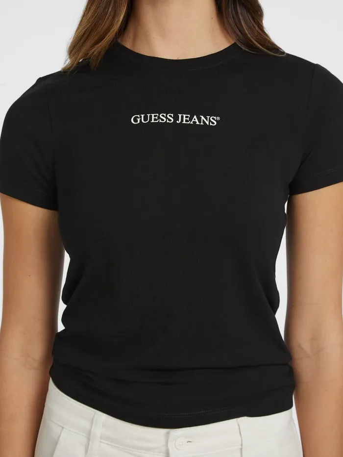 GUESS Tops Slim Logo Tee Pink 8211 Women