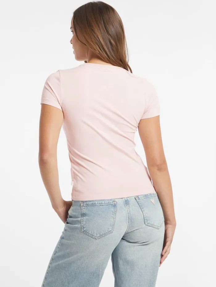 GUESS Tops Slim Logo Tee Pink 8211 Women
