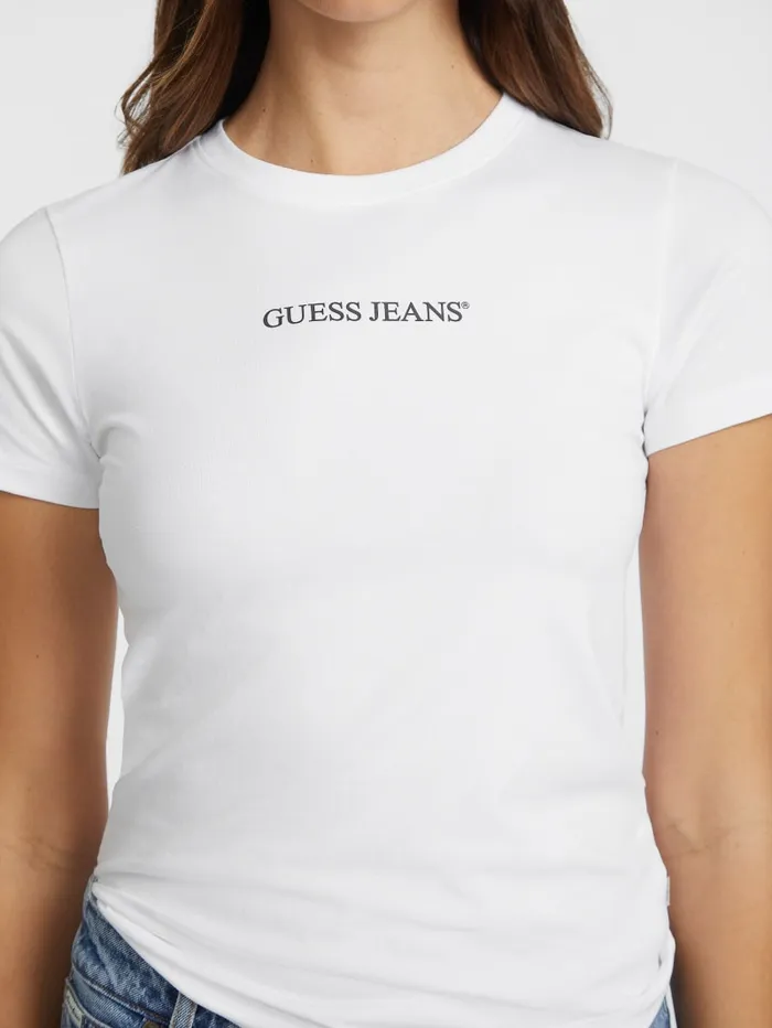 GUESS Tops Slim Logo Tee Pink 8211 Women