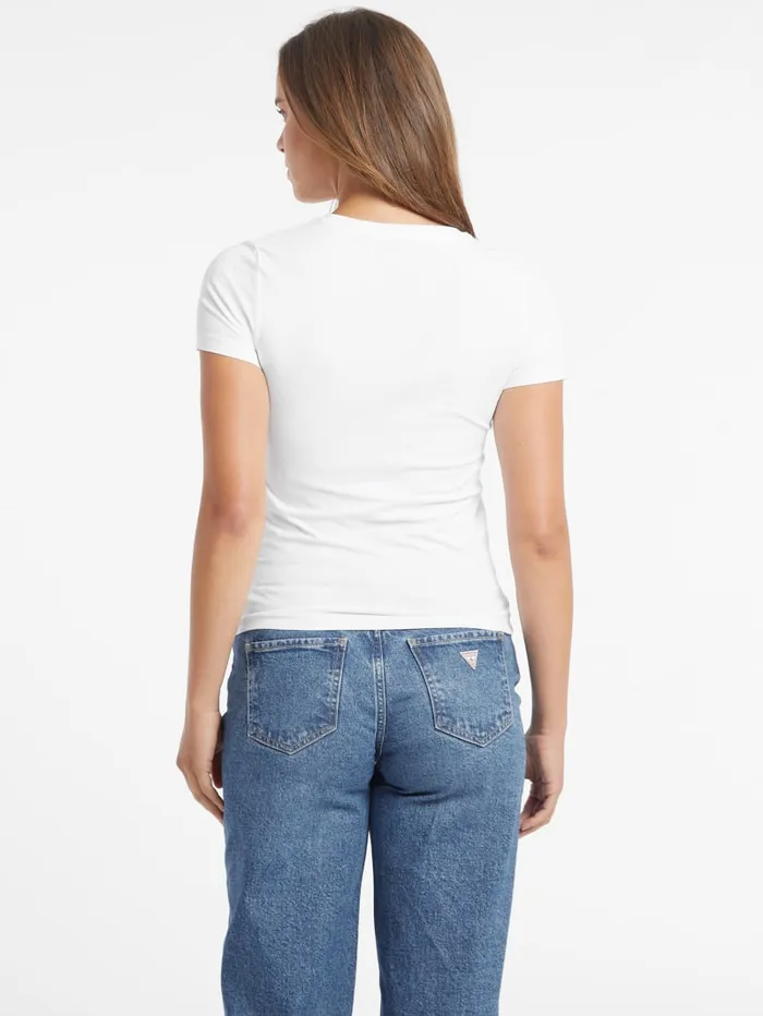 GUESS Tops Slim Mini American Tradition Tee White 8211 Women
