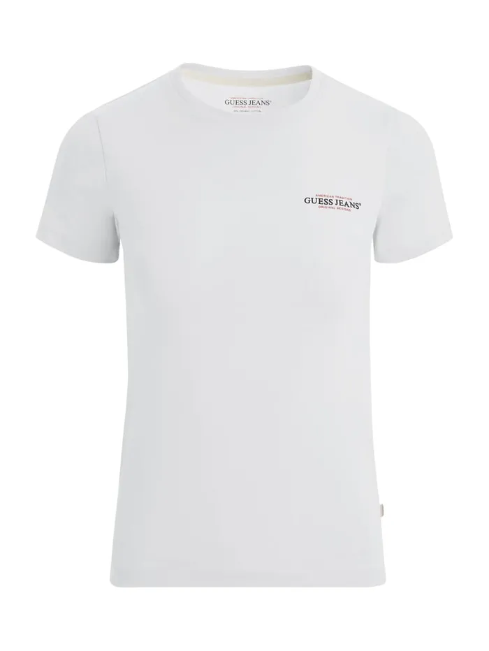 GUESS Tops Slim Mini American Tradition Tee White 8211 Women
