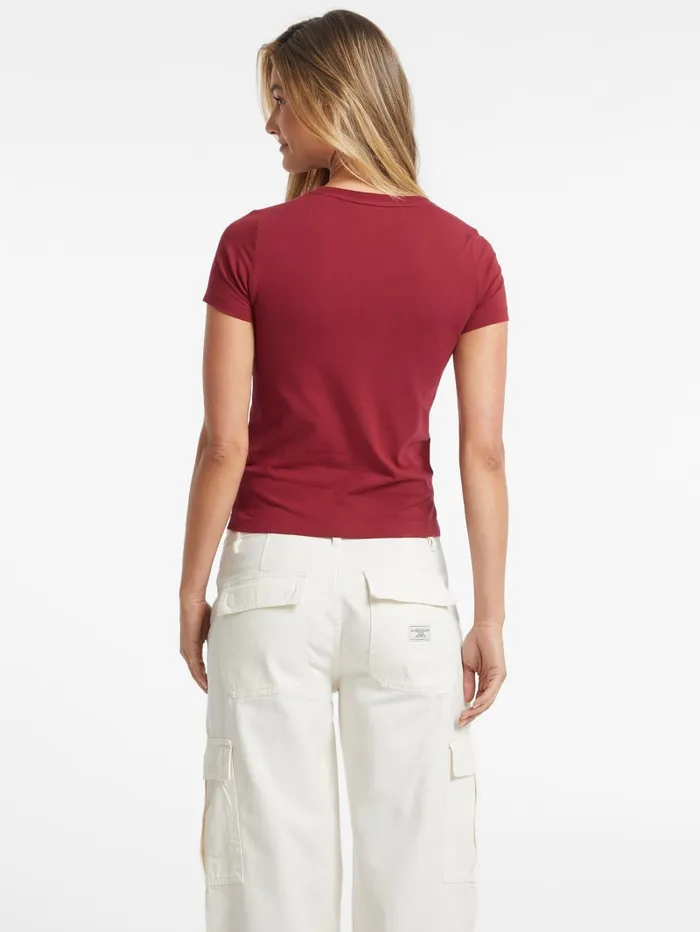 GUESS Tops Slim Mini American Tradition Tee White 8211 Women