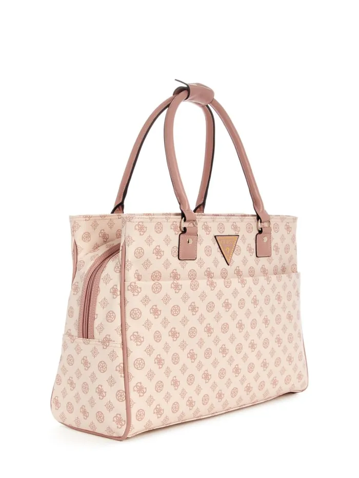 GUESS Travel and Tech Wilder Peony Shopper Tote Brown 8211 Women