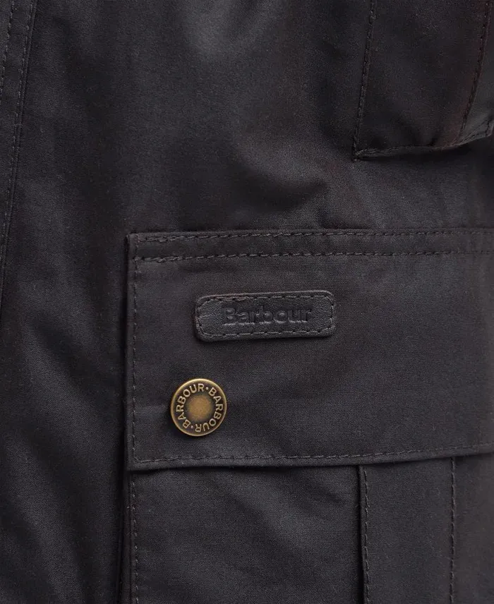 Halton Waxed Jacket Rustic Brown Men Barbour Waxed Jackets