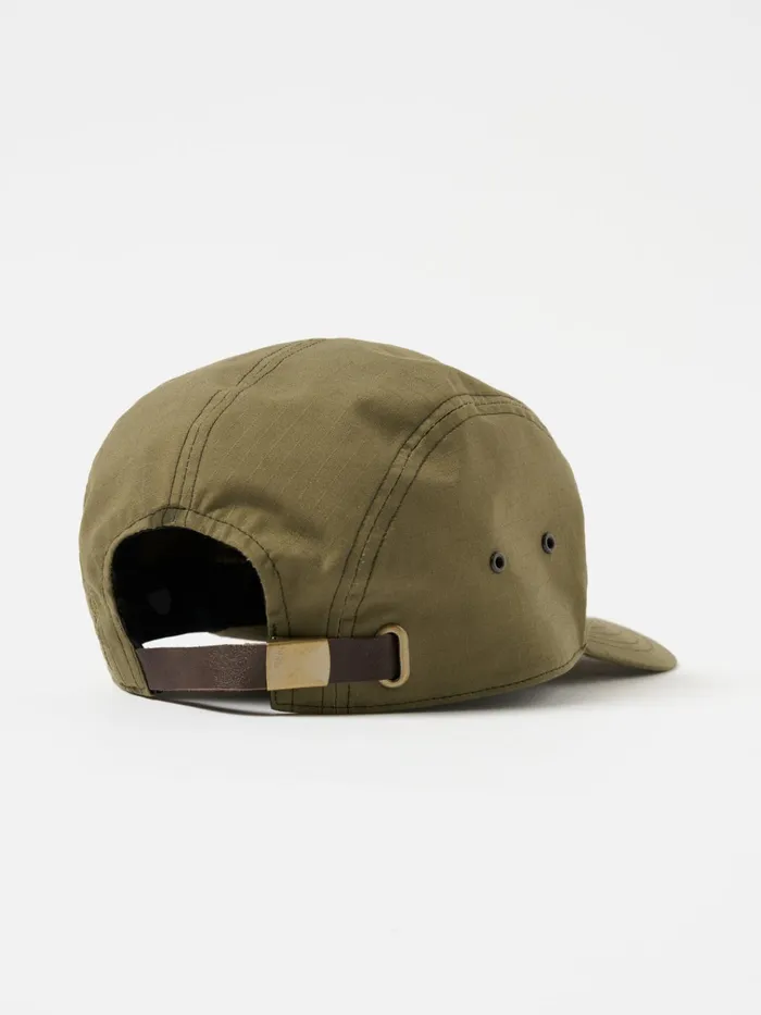 Hats Men Universal Works Cableami 4 Panel Cap In Olive Ripstop Cotton