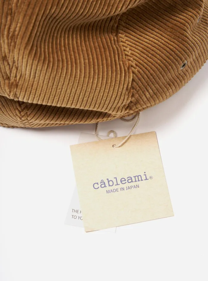 Hats Men Universal Works Cableami 9w Cap In Beige Corduroy