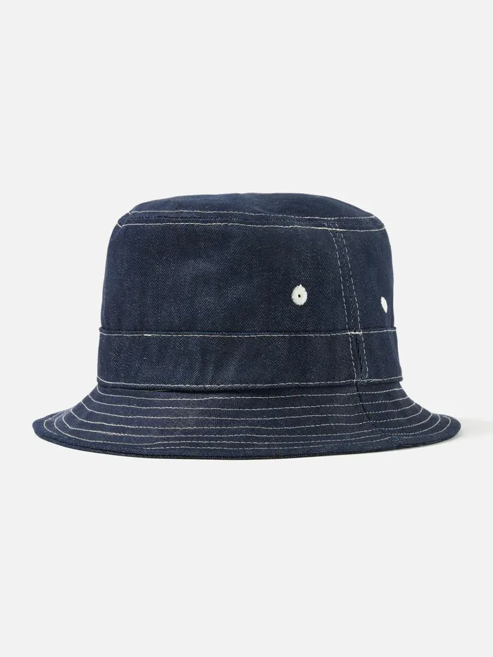 Hats Men Universal Works Universal Works Bucket Hat In Indigo 13oz Selvedge Denim