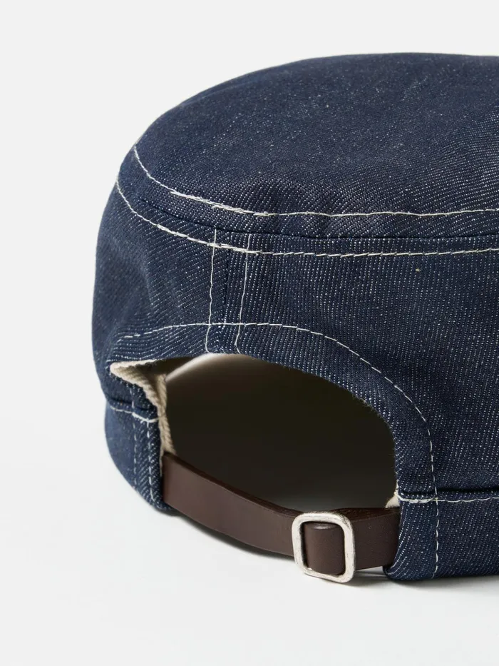 Hats Men Universal Works Universal Works Field Cap In Indigo 13oz Selvedge Denim