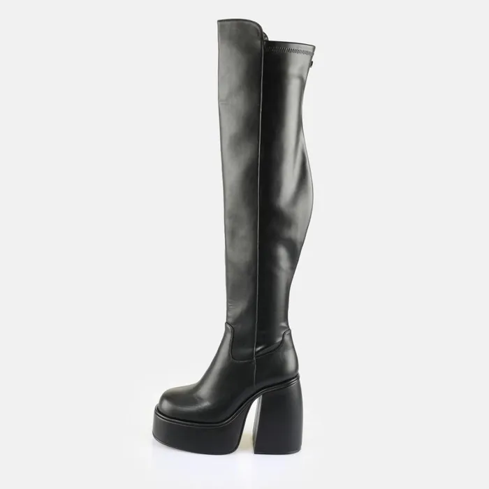 Heart Stretch Boot Black Buffalo Boots and AnkleBoots
