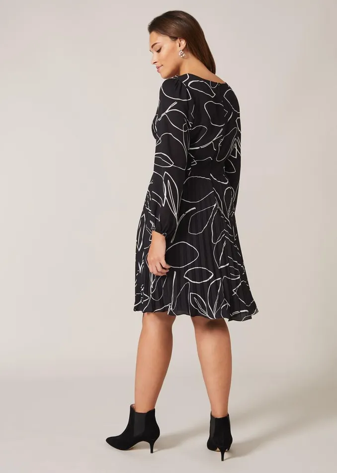 Hetty Pleated Dress Black Women Phase Eight Dresses