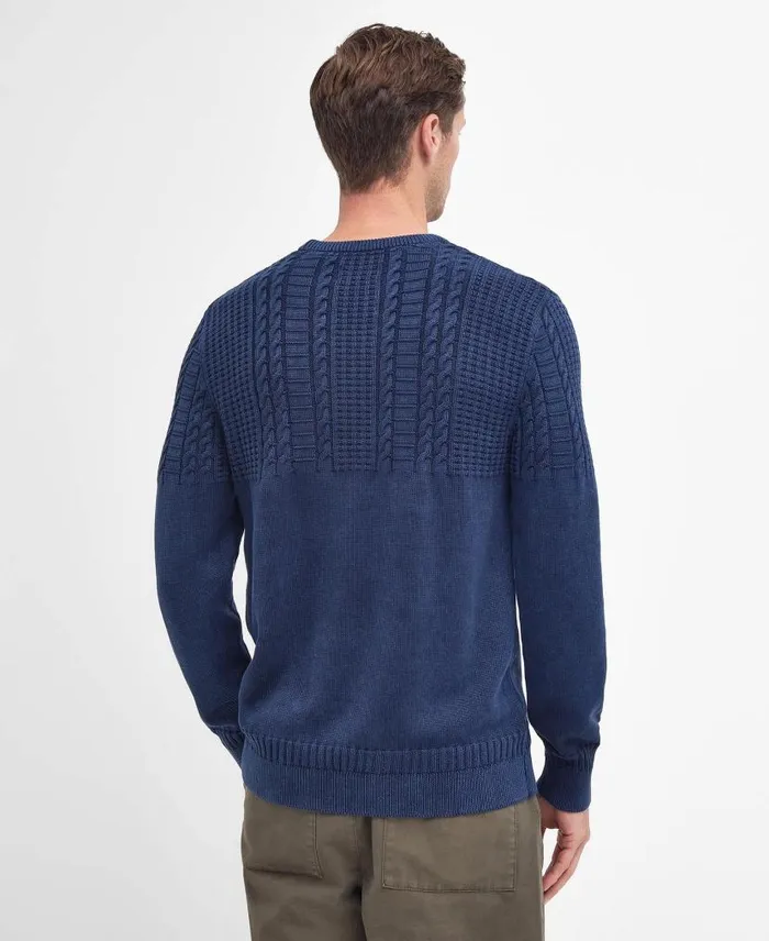 Ilderton Crew Neck Jumper Indigo Men Barbour Jumpers